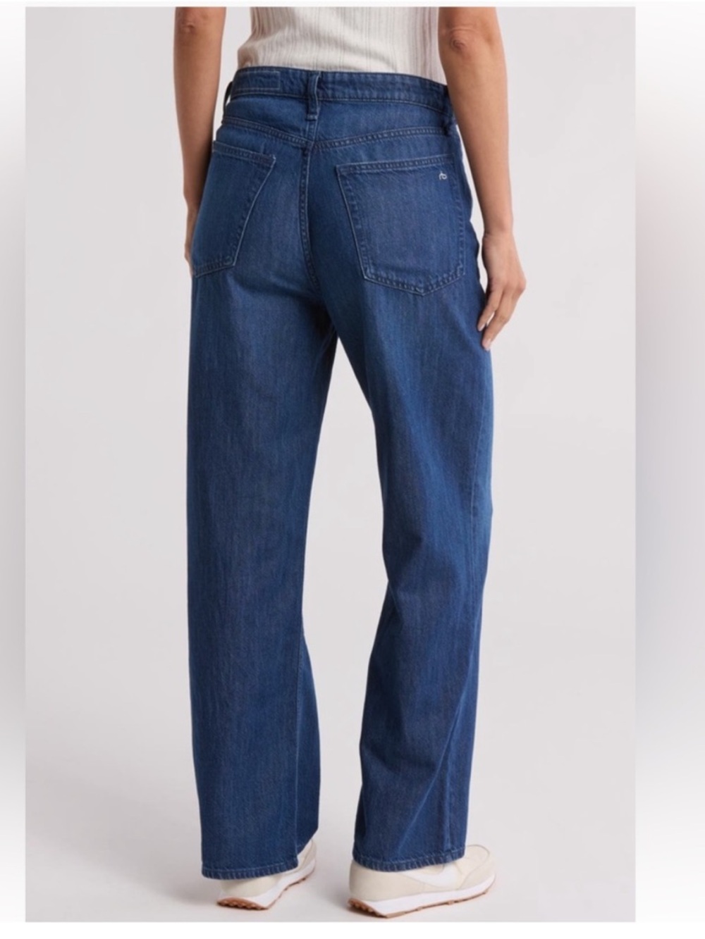 Rag & Bone Lori Mid Rise Wide Leg Darkwash Denim Jeans Size 29 - Picture 2 of 9